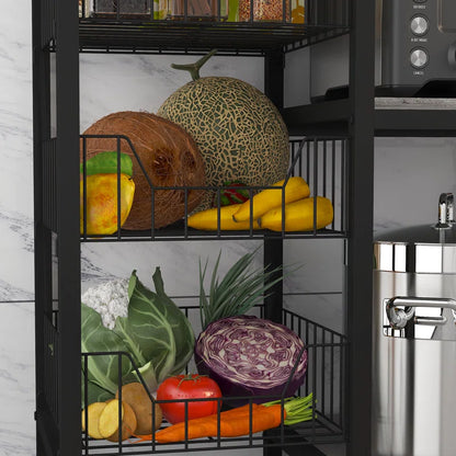 Kitchen Racks: 39.37'' Baker's Rack made of Steel with Microwave Compatibility
