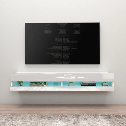 tv panel: 78" Compatible Floating Media Console with Sleek Wall-Mount Design