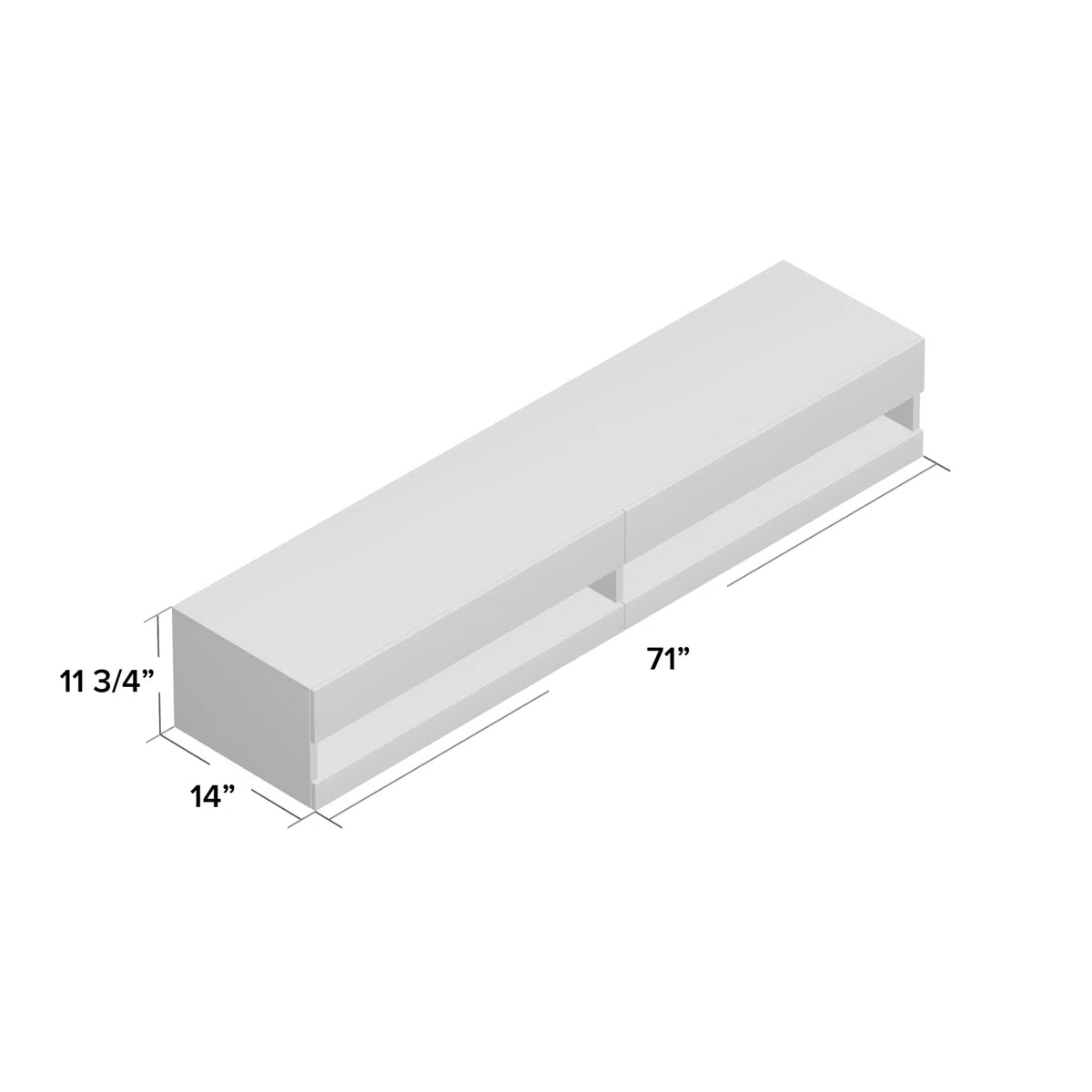 tv panel: 78" Compatible Floating Media Console with Sleek Wall-Mount Design