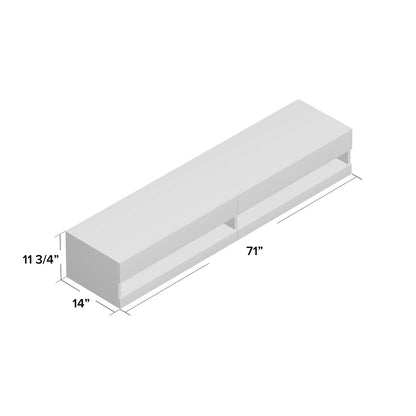 tv panel: 78" Compatible Floating Media Console with Sleek Wall-Mount Design
