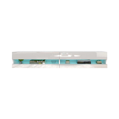 tv panel: 78" Compatible Floating Media Console with Sleek Wall-Mount Design