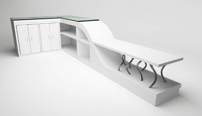 Reception Table: Artificial Grass Special Desk