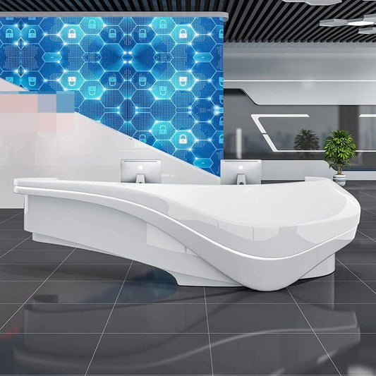 Reception Table: Modern Counter Desk