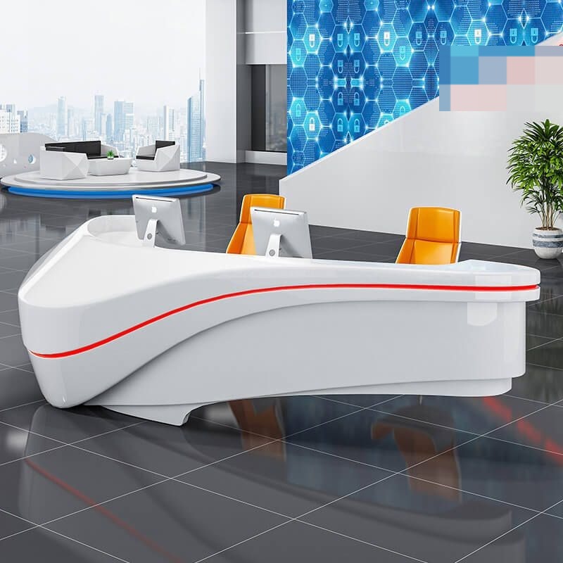 Reception Table: Modern Counter Desk