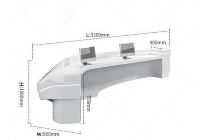 Reception Table: Modern Counter Desk