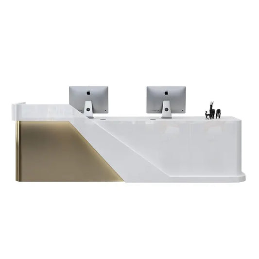 Reception Table: Marble Counter Desk
