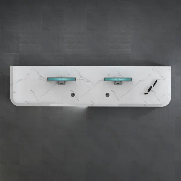 Reception Table: Marble Counter Desk