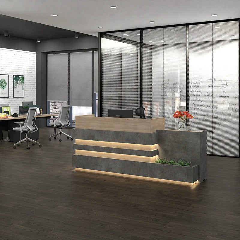 Reception Table: Office Desk with LED