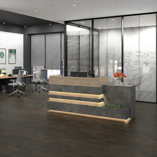 Reception Table: Office Desk with LED