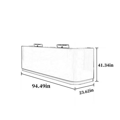 Reception Table: White Modern Desk