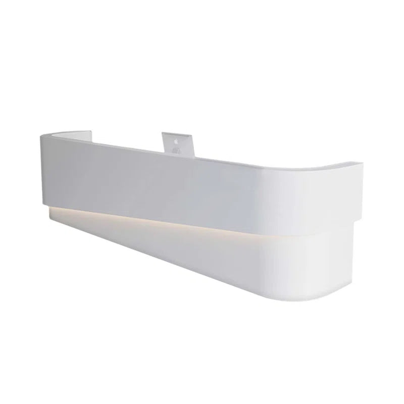 Reception Table: White Rectangular Desk