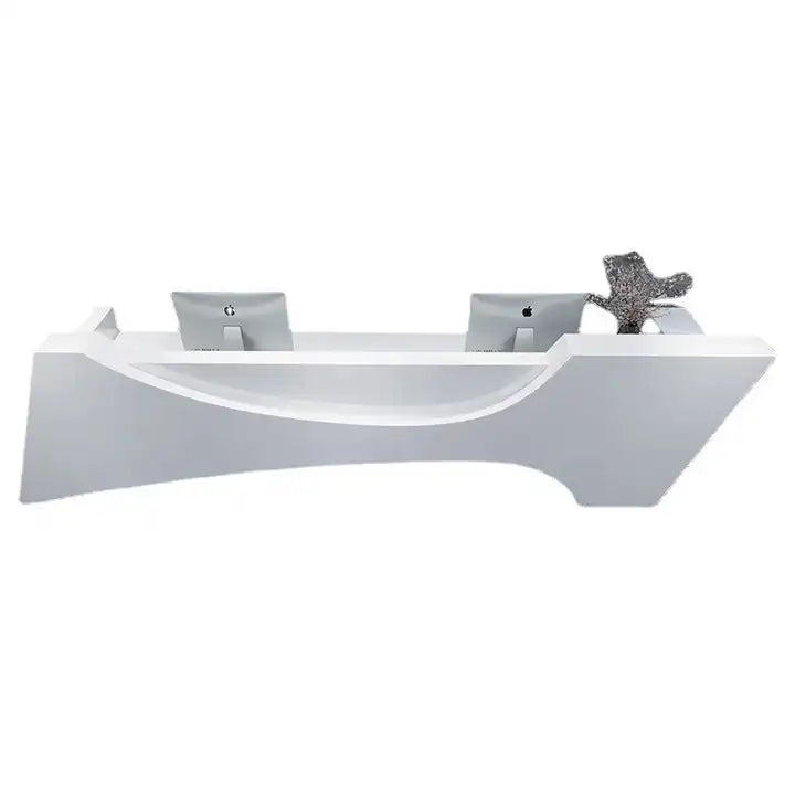 Reception Table: Wooden Checkout Counter Office
