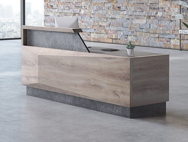 Reception Table: Wooden Desk Design