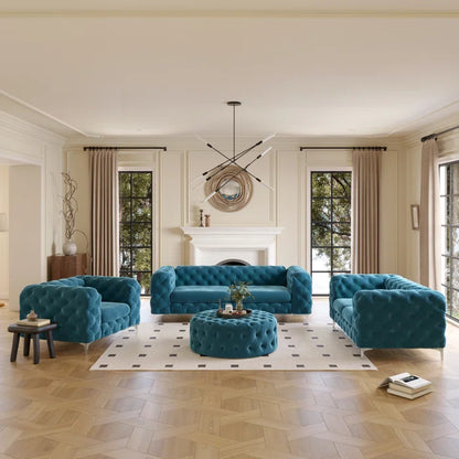 7 Seater Sofa Set:  Luxurious and Stylish Velvet Sofa Set