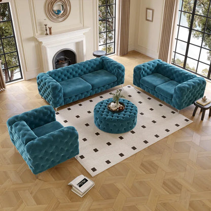 7 Seater Sofa Set:  Luxurious and Stylish Velvet Sofa Set