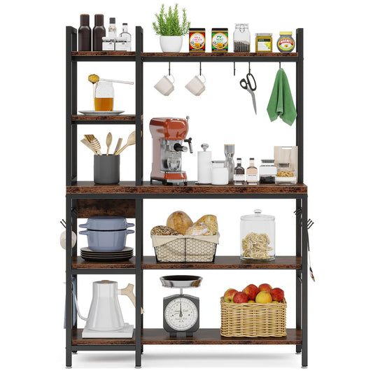 Kitchen Racks: 43.3'' Standard Baker's Rack Made of Steel and Compatible with Microwaves