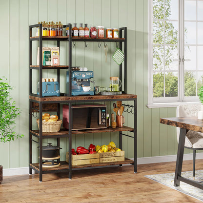 Kitchen Racks: 43.3'' Standard Baker's Rack Made of Steel and Compatible with Microwaves