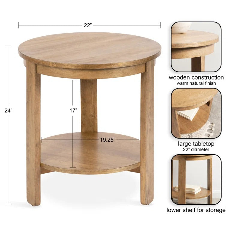 End Table: Round Living Room Side Table