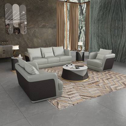 7 Seater Sofa Set: 3-Piece Living Room Collection with Sofa, Loveseat & Chair
