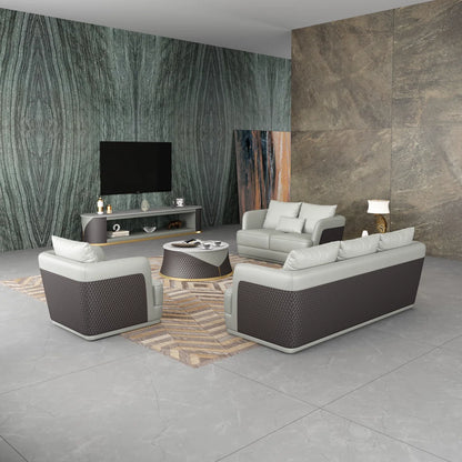 7 Seater Sofa Set: 3-Piece Living Room Collection with Sofa, Loveseat & Chair