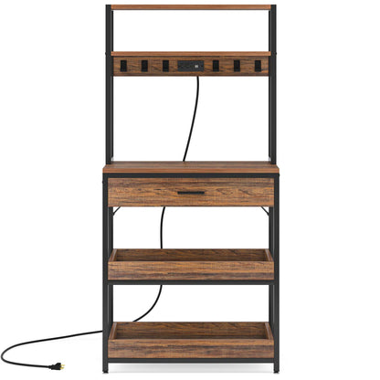 Kitchen Racks: 31.49" Standard Baker's Rack Made of Steel and Compatible with Microwaves