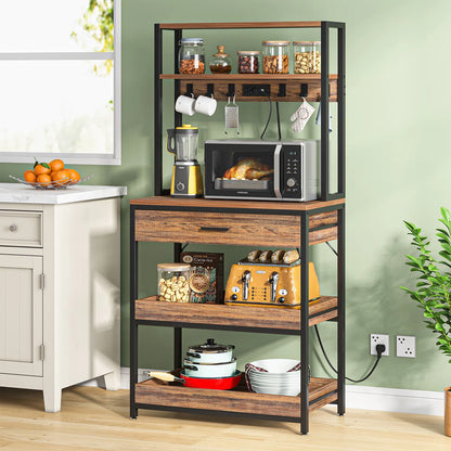 Kitchen Racks: 31.49" Standard Baker's Rack Made of Steel and Compatible with Microwaves