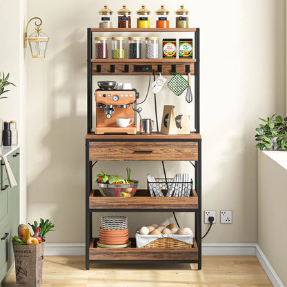 Kitchen Racks: 31.49" Standard Baker's Rack Made of Steel and Compatible with Microwaves