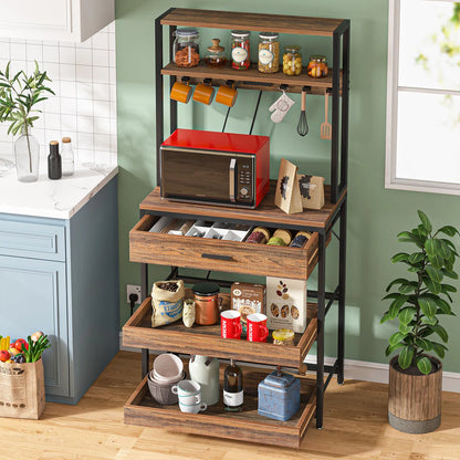 Kitchen Racks: 31.49" Standard Baker's Rack Made of Steel and Compatible with Microwaves