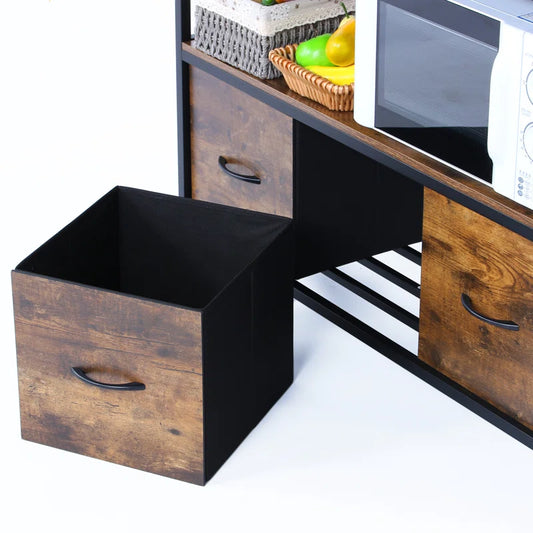 Microwave Stands: Modern 39.37'' Steel Microwave Rack with Storage Shelves