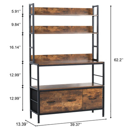 Microwave Stands: Modern 39.37'' Steel Microwave Rack with Storage Shelves