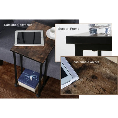 Side Tables: Rustic Brown Edgecliff Tray Table