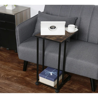 Side Tables: Rustic Brown Edgecliff Tray Table