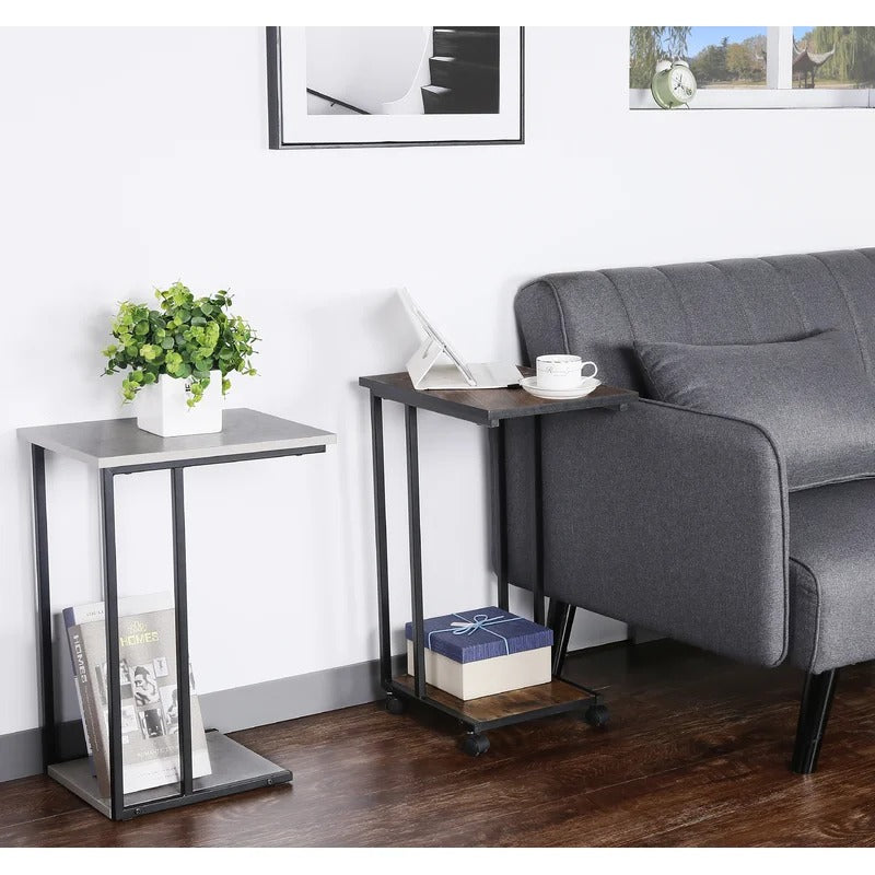 Side Tables: Rustic Brown Edgecliff Tray Table
