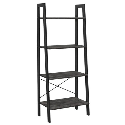 Bookshelf: Rustic Brown Etagere Bookcase