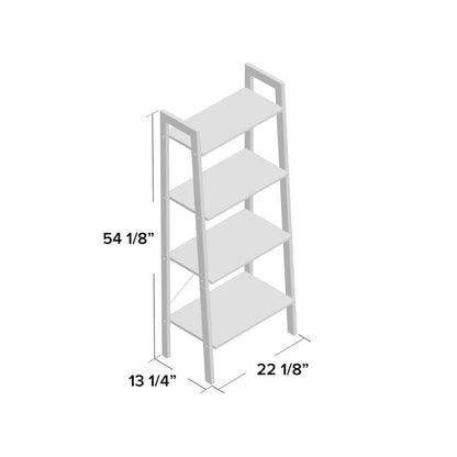 Bookshelf: Rustic Brown Etagere Bookcase