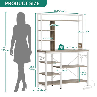 Kitchen Racks: Modern Multi-Purpose Kitchen and Workstation Shelf with Storage