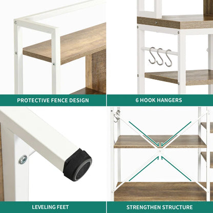 Kitchen Racks: Modern Multi-Purpose Kitchen and Workstation Shelf with Storage