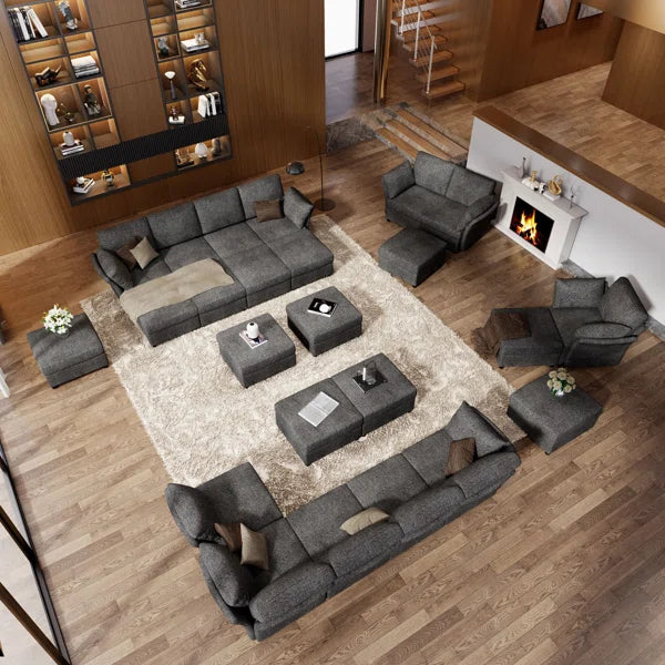 Sectional Sofa- 3 Seater Sofa Couch for Living Room