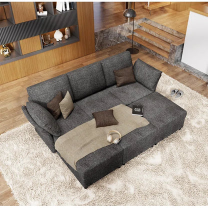 Sectional Sofa- 3 Seater Sofa Couch for Living Room