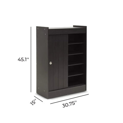 Shoe Rack: 18 Pair Shoe Storage Cabinet