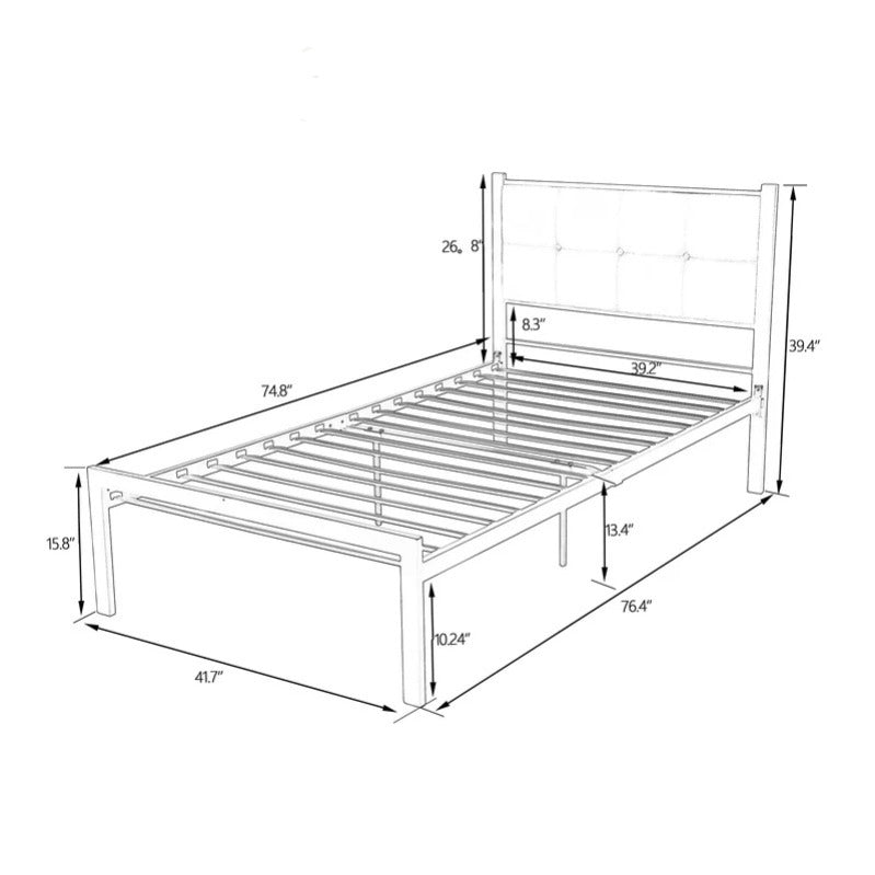 Single Bed: Designer Platform Bed