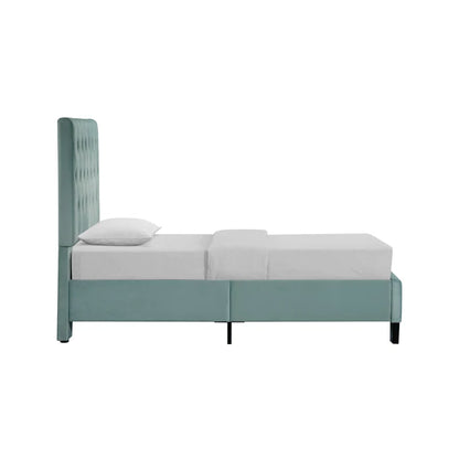 Single Bed: Light Blue Modern Bed