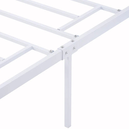 Single Bed: Metal And Wood Frame Bed