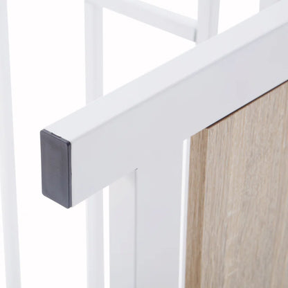 Single Bed: Metal And Wood Frame Bed