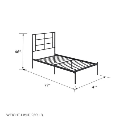 Single Bed: Metal Stylish Bed