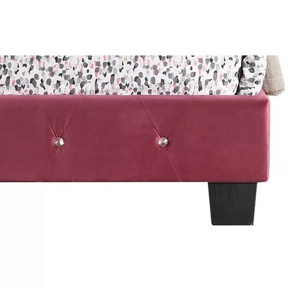 Single Bed: New Design Upholstered Bed Red