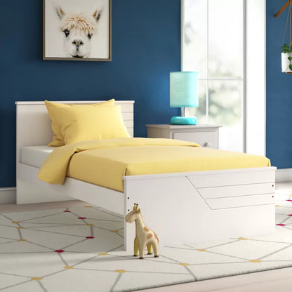 Single Bed: Piya Wooden Platform Bed