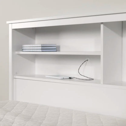 Single Bed: Platform Bed With Headboard Storage