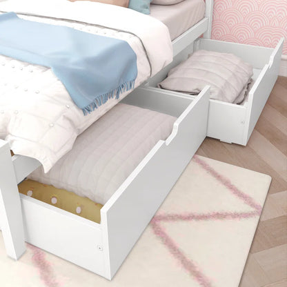 Single Bed: Solid Storage Bed Wooden