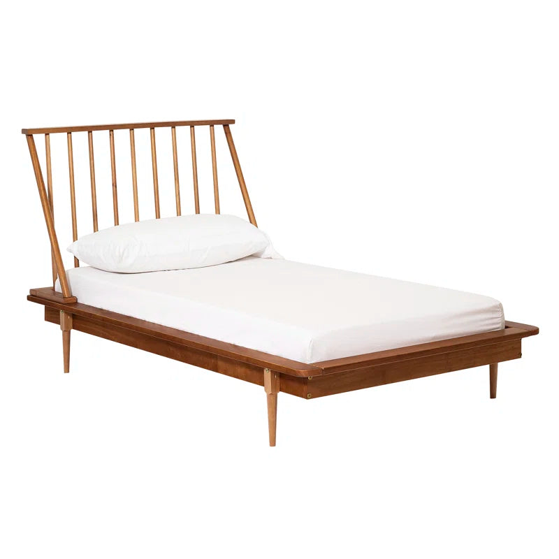 Single Bed: Solid Wood Bed